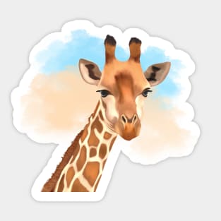 Head in The Clouds Giraffe Sticker